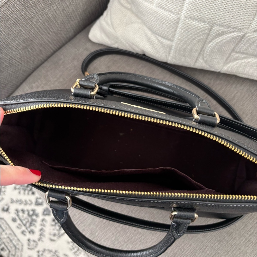 Georgia Black Satchel with Gold Accents - Picture 10 of 11